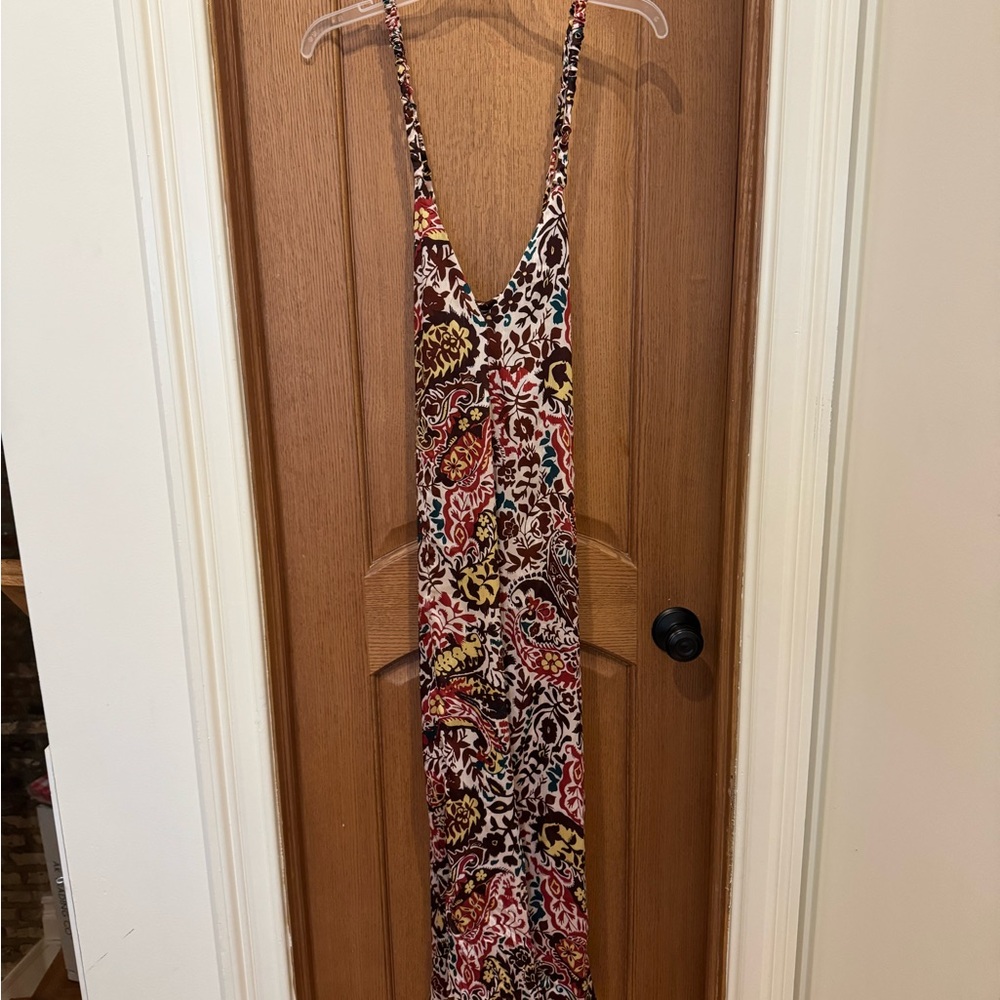Zara Backless Multicolor Maxi Dress